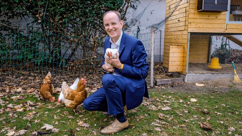 Beim Bischof sind die Hühner los