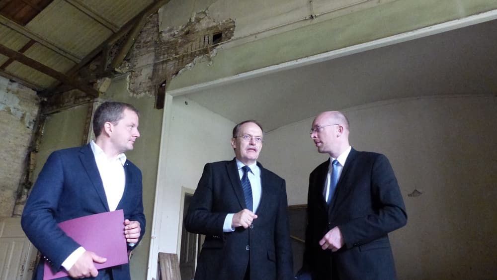 Jetzt wird am Wichernsaal gearbeitet