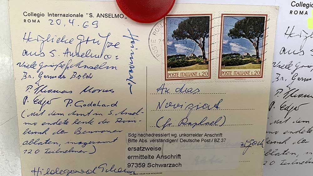 Kloster bekommt Postkarte nach 51 Jahren