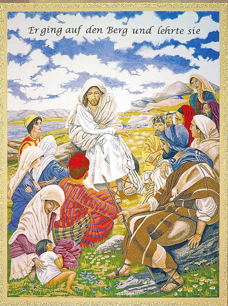 Früchteteppich zur Bergpredigt