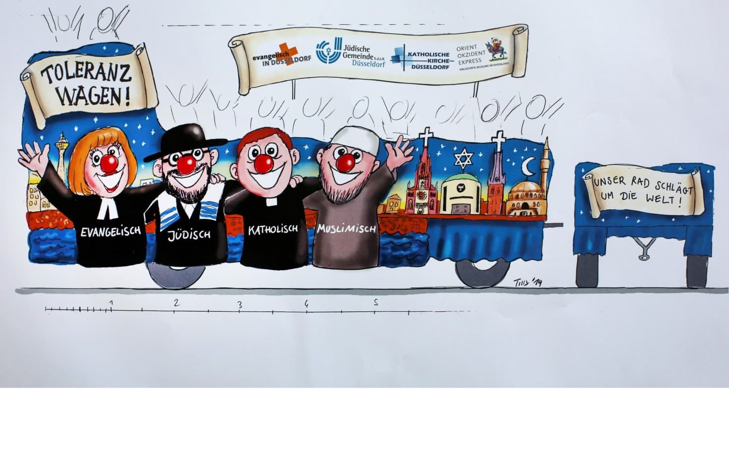 Theologen mit Pappnasen