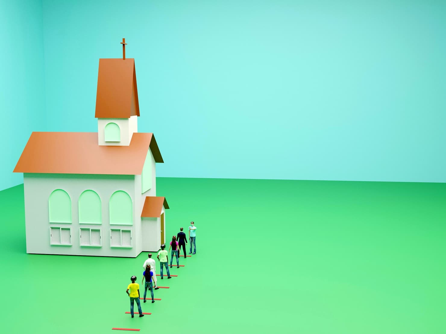 2G-Kontrolle an der Kirchentür