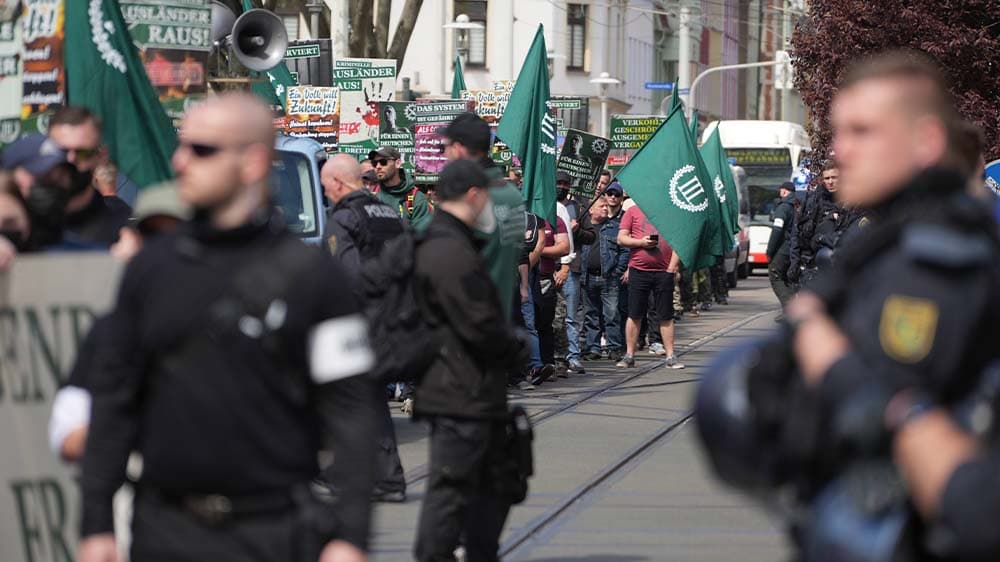 Zeitung: Deutlich mehr rechtsextreme Aufmärsche im ersten Halbjahr