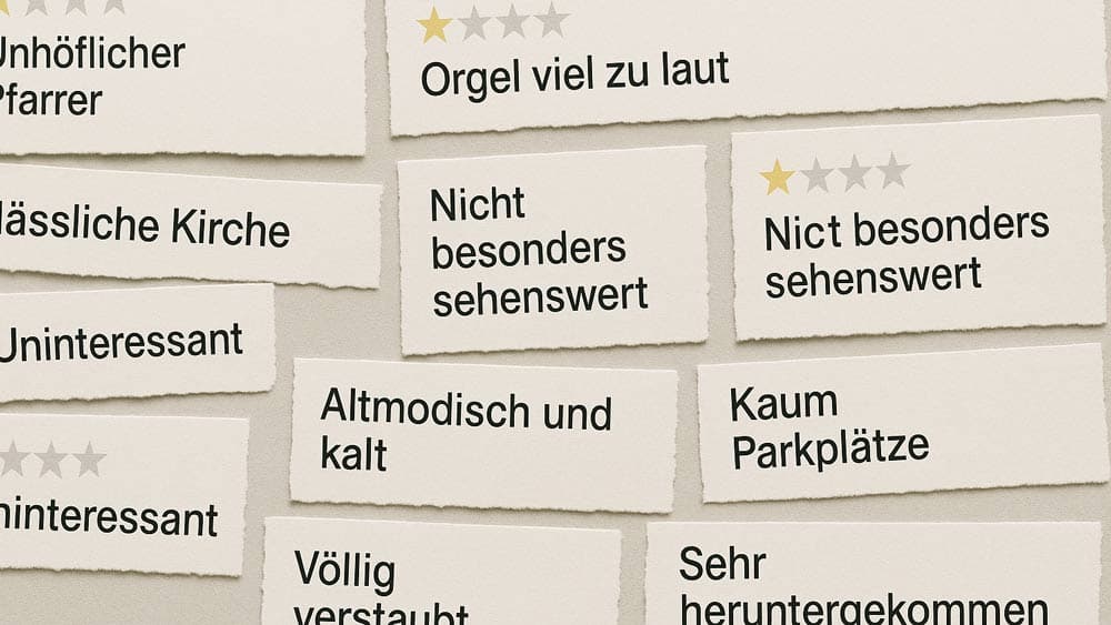 Kirchenkritik bei Google zwischen Andacht und Ärger
