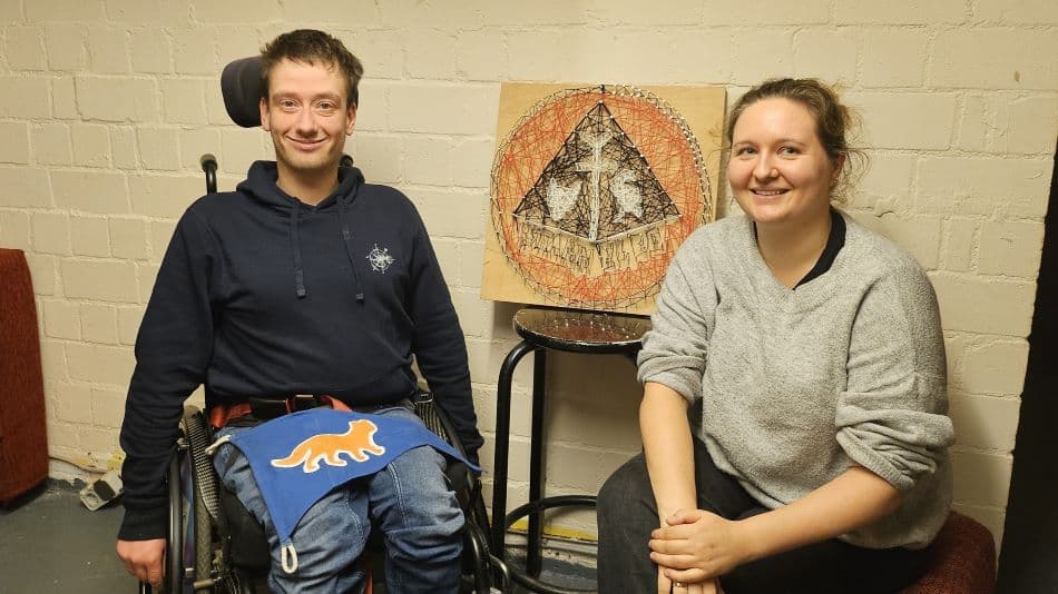 Mit dem Rolli im Pfadfinderlager